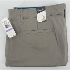 Penguin Original Shorts Men 38 Vintage Khaki Straight Fit Chino 10" Inseam New